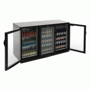 Arrière-bar trois portes pivotantes Série G noir 330L | Polar - GL004_1