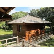 Chalet en bois plain-pied / 25 m² / en kit / toit multipente_1