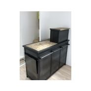 Comptoir pour magasin - Métal & Bois - Longueur 1,70m - Plateau en bois massif - Personnalisable_1