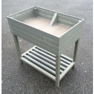 Carré de potager sur pied - 120 cm - 100% recyclé - robuste et sans entretien_1