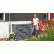Cuve décorative mur rocky - 400l - gris granite
