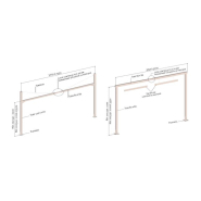 Portique limiteur d'accès universel fixe - Traverse coulissante et hauteur réglable de 2,2 à 4,5 m_1