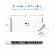 Tripp Lite U442-DOCK4-INT station d'accueil Avec fil USB 3.2 Gen 2 (3.1 Gen 2) Type-C Gris_1