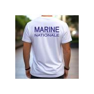 Tshirt blanc Marine Nationale - Militaires, Gendarmerie, Police et Sécurité_1