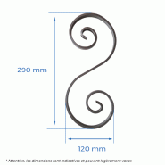 Volute H.290 x L.120mm - plat 16 x 4mm_1
