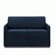 Canapé-lit express Colosse - Couchage 120 cm - Matelas mémoire de forme 22 cm - Velours bleu marine_1