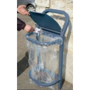 Corbeille publique 50 litres - CONVIVIALE - acier galvanisé et aluminium laqué_1