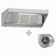 Hotte murale inox 1m60 avec moteur, régulateur, filtre et éclairage | Profondeur 900 mm_1
