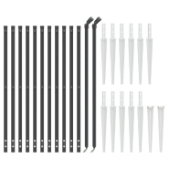 Vidaxl clôture à mailles losangées avec ancrage anthracite 0,8x25 m 153976_1