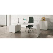 Bureau de direction Plénitude - design moderne et intemporel avec rangements associés_1