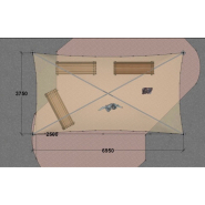 Préau couvert en acier galvanisé à chaud avec toit en toile résistante à la grêle et au vent jusqu'à 130 km/h - Idéal pour parcs publics_1