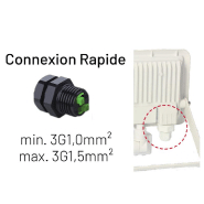 Projecteur mural KREON 2 - IP44, 20W, 4000K, 2000lm, blanc mat avec détecteur IR paramétrable_1