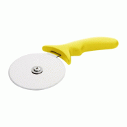Roulette à pizza professionnelle - Jaune HACCP - 102 mm | Hygiplas_1