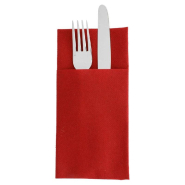 Serviette-étui pour couverts intissé bordeaux 40x40cm - par 700_1