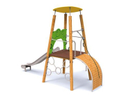 Structure Vigie 3 à 12 ans en bois lamellé-collé traité en autoclave classe IV, panneau de coffrage, polyéthylène, acier inoxydable et corde en polyester multifilament_1