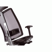 Fauteuil de bureau Vertigo - dossier haut réglable - support lombaire ajustable - piètement aluminium poli_1