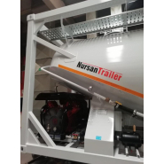 Remorque citerne Nursan conteneur 20' - cuve en aluminium - volume 17 m3 - déchargement horizontal_1
