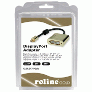 Roline gold 4k adaptateur mini displayport-dvi, minidp m - dvi f, retail blister_1