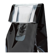 Sachet à fenêtre et fond plat glossy noir 8+4x20 cm - par 50 - Apte au contact alimentaire_1
