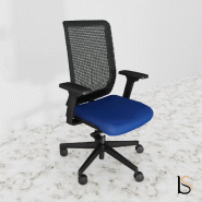 Siège bureautique Wi max dossier filet - Sokoa - Bleu, Oui, Réglable 3D, Non, Classique_0
