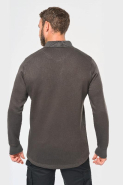 Sweat-shirt col polo homme - Réf: WK4000 - 80% coton, 20% polyester - Lavable à 60°C_1