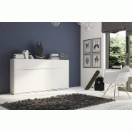 Armoire lit escamotable VERTIGO blanc mat - Couchage quotidien 90x200 cm - Ouverture transversale_1