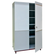 Armoire tableau 1200 x 450 x 2000 mm - Réf RA 820 - BIOLAB avec surface magnétique et scriptible, portes battantes_1