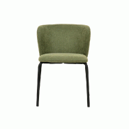 Break - Chaise empilable en tissu vert_1