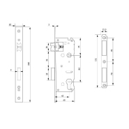 Serrure encastrable pour porte d'intérieur - A45mm EA85mm - Bout carré - Marque THIRARD - Référence 00078944_1