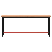 Vidaxl établi 200x55x81,5 cm bois massif de hêtre et métal 3188907_1