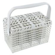 4055240909 - Panier lave-vaisselle AEG - Kit de 2 paniers à couverts gris avec crochet, dimensions 125x229x42 mm et 225x229x80 mm_1