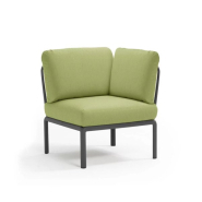 Chauffeuse d'angle en résine KOMODO - Stamp - assise modulaire avec coussins déhoussables - usage extérieur_1