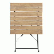 Table de terrasse carrée Perth effet bois | Bolero - FU538_1