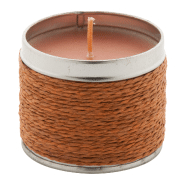 Bougie senteur vanille - parfumée - boîte en étain avec ficelle - couleur marron - 106 gr_1