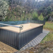 Container Piscine 20 Pieds - 6m en Acier Corten, Design et Durable_1
