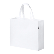 Sac shopping laminé en RPET - anses courtes et soufflet - 105 g/m² - labélisé RPET_1
