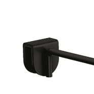 Broche simple noire avec embout pour tube rectangulaire P10cm_1