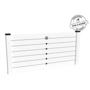 Clôture PVC à lisses horizontales de 10 cm - ANTIGONE - Gamme Tendance - Design soigné et personnalisable_1