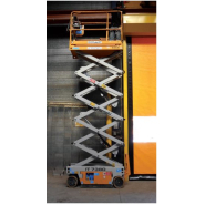 Nacelle ciseau automotrice électrique, hauteur de travail 7.20 m idéale pour les gros oeuvre - ITECO - IT7380 - disponible en location_1