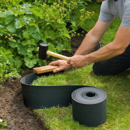 Nature arête de bordure de jardin 0,15x10 m noir 423493_1