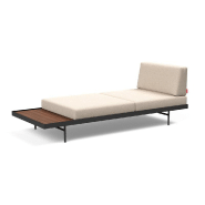 INNOVATION LIVING - Canapé design Puri convertible lit 195x80 cm en tissu Argus Natural avec table en noyer_1