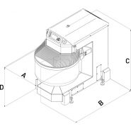 Pétrin professionnel Perxfe - Caplain - 882-888 kg - programmable avec cuve inox et variateur de vitesse_1