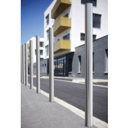 Potelet contemporain en inox brossé - Hauteur 900mm ou 800mm - Fixation par scellement direct_1