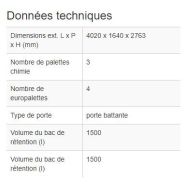 147653w - Conteneur de stockage 1p 414 - Portes battantes - Bac de rétention en acier intégré - Caillebotis galvanisés_1