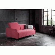 Canapé convertible Phebus 140x195 - tissu Maracaibo vieux rose piqué - design chic italien_1