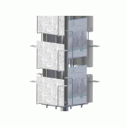 Présentoir mobile tournant 39 cases - métal 4 faces - pour cartes postales format 10.5x15V et 10.5x15H_2