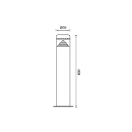 Balise LED circulaire 8W Samsung Chip - 60cm extérieur - IP44 - réf POTORO8_1