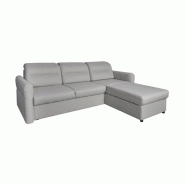 Canapé panoramique modulable convertible avec coffre Garden - tissu gris - 331 cm x 256 cm_1