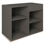 Comptoir Vertigo T01 avec tiroir MDF naturel et anthracite 120x60x93cm_1
