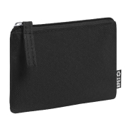 Porte-monnaie zippé en polyester 600D RPET - Labélisé RPET - Couleur noire - Poids 13g_1